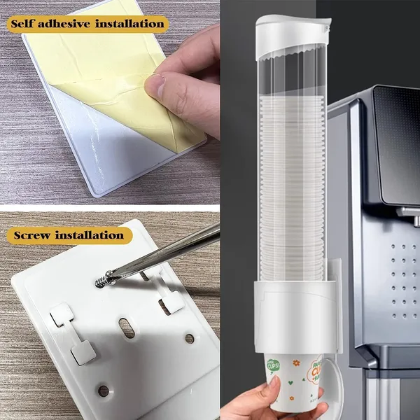 Paper_Cup_Dispenser_Holder_Wall_Mounted_Plastic_Cup_Organizer_For_Bathroom_Kitchen_Office_Fits_Disposable_Water_Drinking_Cups_Adhesive_Or_Screw_Mount_White