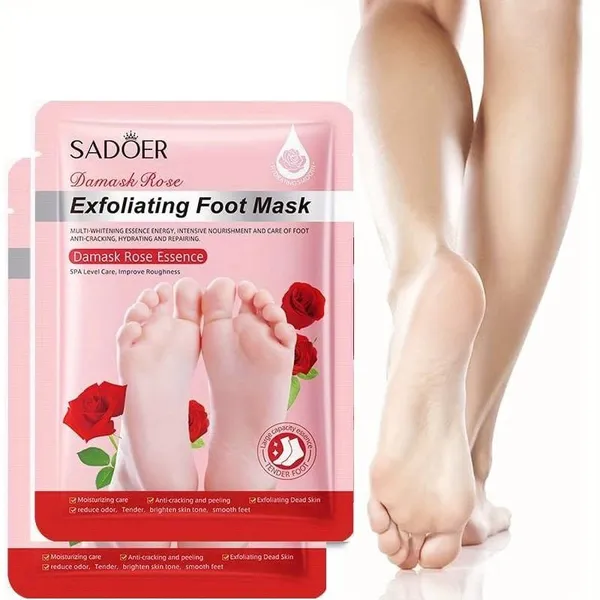 Feenec_Mart_Foot_Peel_Mask_1_Pack_Exfoliating_Foot_Mask_For_Dry_Cracked_Callused_Feet_Foot_Spa_Peeling_Mask_For_Men_Women_Dead_Skin_Heel_Repair_Treatment_Foot_Care_Moisturizer_Rose