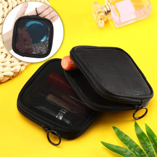 4pcs_Mesh_Makeup_Pouch_Small_Cosmetic_Bags_For_Women_4_7_Square_Nylon_Mini_Zipper_Organizer_For_Lipstick_Coins_Toiletries_Accessories_Compact_Travel_Pouches_For_Purse_Bag_Black