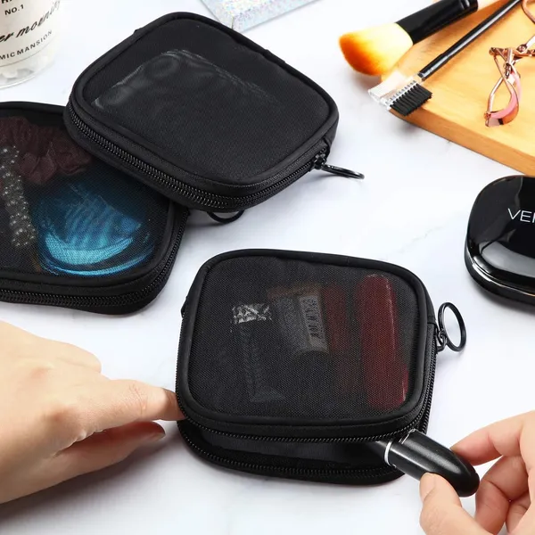 4pcs_Mesh_Makeup_Pouch_Small_Cosmetic_Bags_For_Women_4_7_Square_Nylon_Mini_Zipper_Organizer_For_Lipstick_Coins_Toiletries_Accessories_Compact_Travel_Pouches_For_Purse_Bag_Black