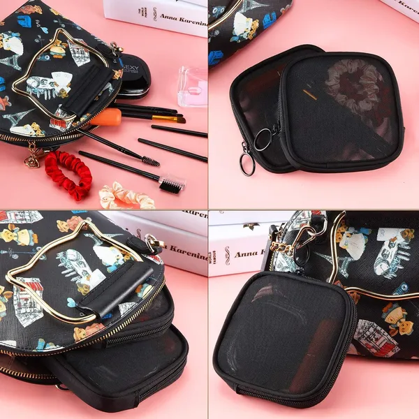 4pcs_Mesh_Makeup_Pouch_Small_Cosmetic_Bags_For_Women_4_7_Square_Nylon_Mini_Zipper_Organizer_For_Lipstick_Coins_Toiletries_Accessories_Compact_Travel_Pouches_For_Purse_Bag_Black
