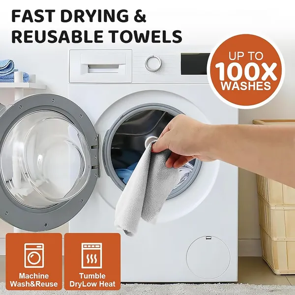 50_Count_Microfiber_Cleaning_Cloth_Roll_Pre_Cut_Tear_Away_Reusable_Highly_Absorbent_Kitchen_Towels_Multipurpose_Cleaning_Rags_For_Kitchen_Home_Car_More_Grey