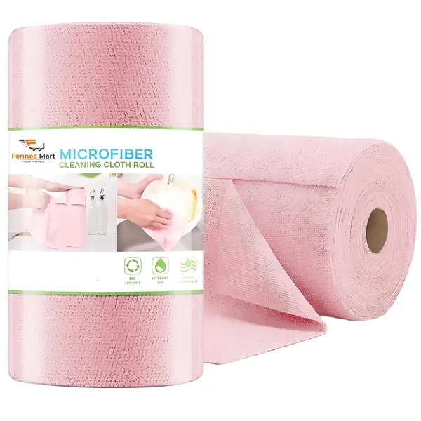 50_Count_Microfiber_Cleaning_Cloth_Roll_Pre_Cut_Tear_Away_Reusable_Highly_Absorbent_Kitchen_Towels_Multipurpose_Cleaning_Rags_For_Kitchen_Home_Car_More_Pink