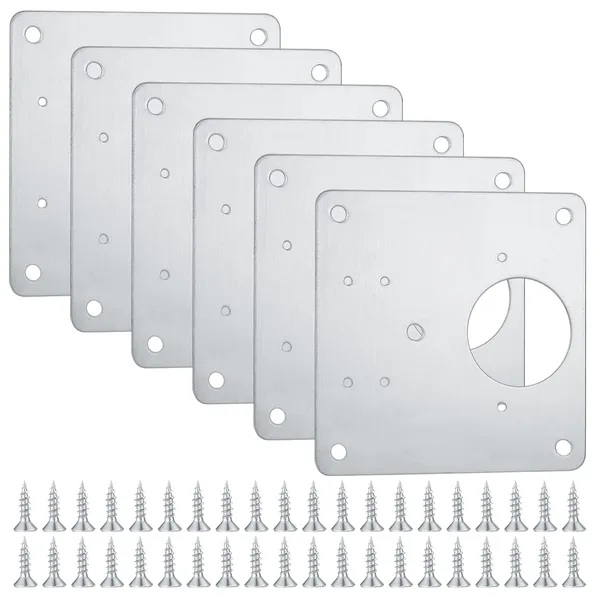 6_Pcs_Stainless_Steel_Cabinet_Hinge_Repair_Plates_With_48_Screws_Flat_Fixing_Brackets_To_Mend_Kitchen_Cupboard_Doors_6
