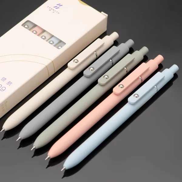 5pcs_Retractable_Gel_Pens_Set_Quick_Dry_Black_Ink_0_5mm_Fine_Point_Pens_Smooth_Writing_Rollerball_Gel_Ink_Pens_With_Soft_Touch_Grip_For_School_Office_Home_Use_Morandi_Color
