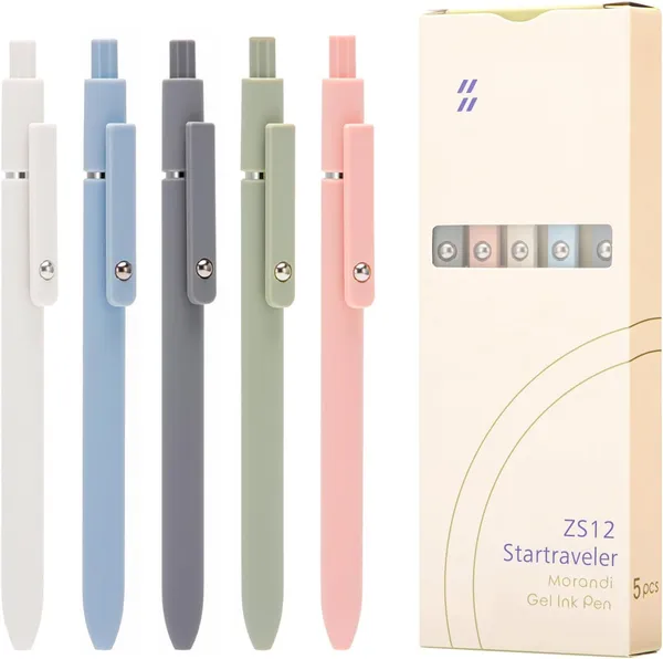5pcs_Retractable_Gel_Pens_Set_Quick_Dry_Black_Ink_0_5mm_Fine_Point_Pens_Smooth_Writing_Rollerball_Gel_Ink_Pens_With_Soft_Touch_Grip_For_School_Office_Home_Use_Morandi_Color
