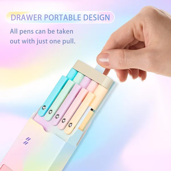 5pcs_Retractable_Gel_Pens_Set_Quick_Dry_Black_Ink_0_5mm_Fine_Point_Pens_Smooth_Writing_Rollerball_Gel_Ink_Pens_With_Soft_Touch_Grip_For_School_Office_Home_Use_Aurora_Color