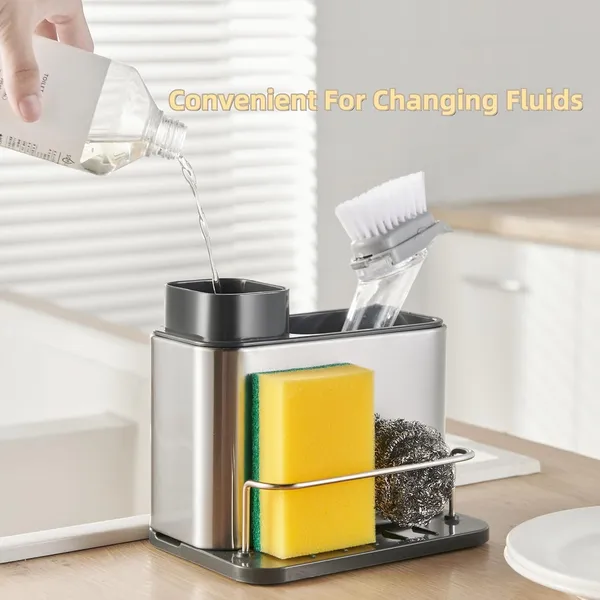 Dish_Soap_Dispenser_3_In_1_Sink_Caddy_With_Sponge_Brush_Holder_Stainless_Steel_Rustproof_Kitchen_And_Bathroom_Organizer_Silver_1_Pcs_3_In_1_Caddy