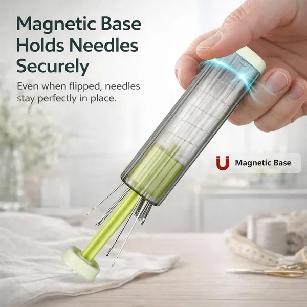 Pop_Up_Needle_Box_With_Magnetic_Base_18pcs_Sewing_Needles_3_Sizes_Including_Sharp_Darning_Needles_2_In_1_Seam_Ripper_And_Threader_Compact_Travel_Sewing_Kit_For_Diy_Home_Repairs_Green
