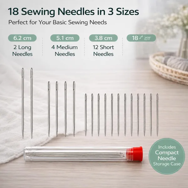 Pop_Up_Needle_Box_With_Magnetic_Base_18pcs_Sewing_Needles_3_Sizes_Including_Sharp_Darning_Needles_2_In_1_Seam_Ripper_And_Threader_Compact_Travel_Sewing_Kit_For_Diy_Home_Repairs_Green