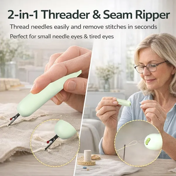Pop_Up_Needle_Box_With_Magnetic_Base_18pcs_Sewing_Needles_3_Sizes_Including_Sharp_Darning_Needles_2_In_1_Seam_Ripper_And_Threader_Compact_Travel_Sewing_Kit_For_Diy_Home_Repairs_Green