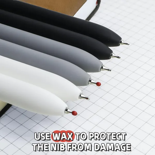 6_Pcs_Retractable_Gel_Pens_Set_Quick_Dry_Black_Ink_0_5mm_Fine_Point_Pens_Smooth_Writing_Rollerball_Gel_Ink_Pens_With_Soft_Touch_Grip_For_School_Office_Home_Use_Black_White_Grey