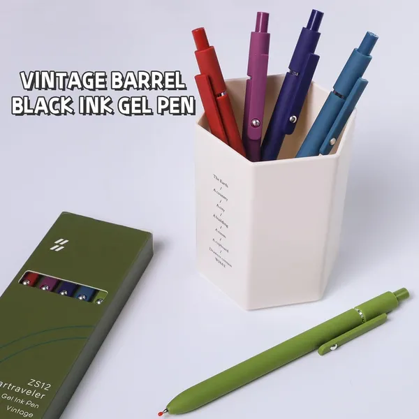 5pcs_Retractable_Gel_Pens_Set_Quick_Dry_Black_Ink_0_5mm_Fine_Point_Pens_Smooth_Writing_Rollerball_Gel_Ink_Pens_With_Soft_Touch_Grip_For_School_Office_Home_Use_Vintage_Colour