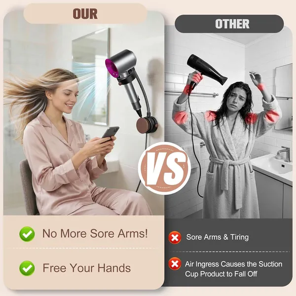 Seancheer_Hands_Free_Hair_Dryer_Holder_Wall_Mount_360_Rotating_Adjustable_Height_Suction_Cup_Blow_Dryer_Holder_No_Drill_Installation_Damage_Free_Wall_With_Cord_Storage_For_Most_Hair_Dryers