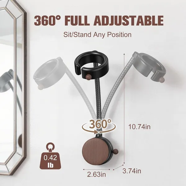 Seancheer_Hands_Free_Hair_Dryer_Holder_Wall_Mount_360_Rotating_Adjustable_Height_Suction_Cup_Blow_Dryer_Holder_No_Drill_Installation_Damage_Free_Wall_With_Cord_Storage_For_Most_Hair_Dryers
