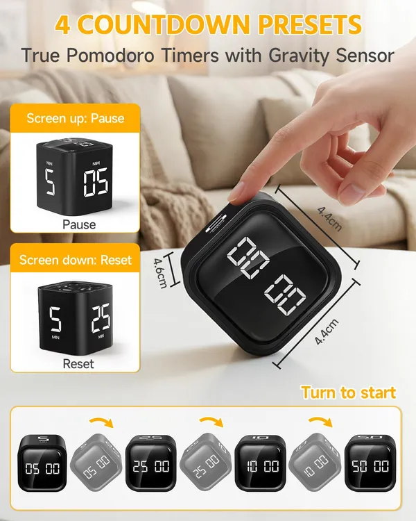 Hausprofi_Pomodoro_Timer_Cube_With_5_10_25_50_Min_Preset_Custom_Modes_Focus_Aid_For_Adhd_Kids_Adults_Silent_Sound_Option_Gravity_Sensor_Flip_Black