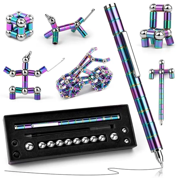 Rainbow_Magnetic_Fidget_Pen_Decompression_Metal_Pen_2_In_1_Ballpoint_Stylus_Creative_Stress_Relief_Office_Desk_Toy_Fun_Gifts_For_Kids_Boys_Girls_Adults_Megneic_Fidget_Pen_Rainbow