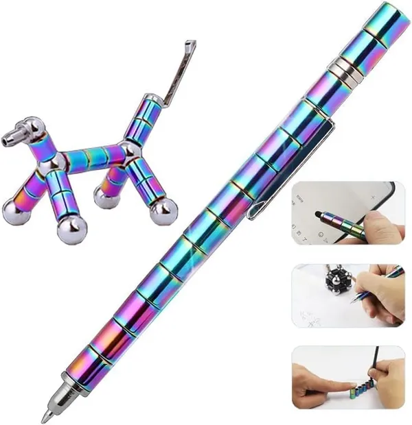 Rainbow_Magnetic_Fidget_Pen_Decompression_Metal_Pen_2_In_1_Ballpoint_Stylus_Creative_Stress_Relief_Office_Desk_Toy_Fun_Gifts_For_Kids_Boys_Girls_Adults_Megneic_Fidget_Pen_Rainbow