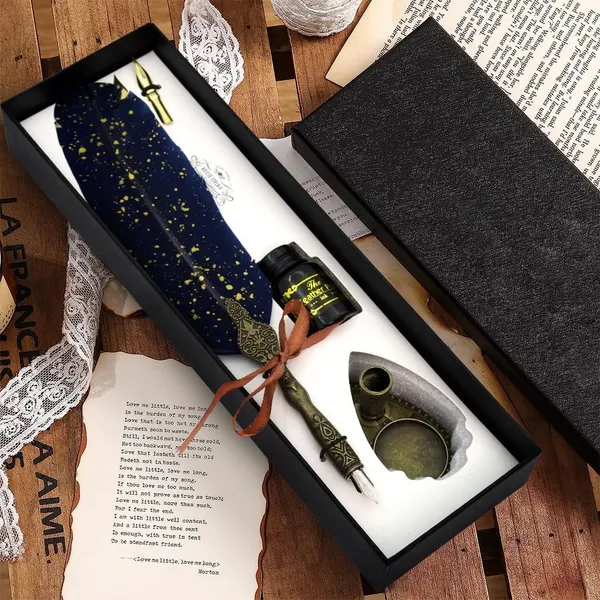 Luxury_Feather_Quill_Dip_Pen_Set_With_Stand_Blue_Ink_Vintage_Calligraphy_Writing_Kit_With_2_Extra_Nibs_Elegant_Signature_Pen_Gift_For_Kids_Writers_Artists_Ink_Feather_Pen_Blue