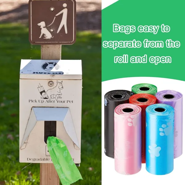 120_Dog_Poop_Waste_Bags_Leak_Proof_Tear_Resistant_Thick_Scent_Free_Pet_Cleanup_Bags_With_Paw_Prints_Fits_Standard_Dispensers_8_Rolls_15_Bags_Each_Roll