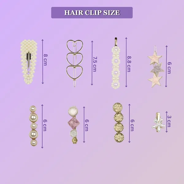 Pearl_Hair_Clips_For_Women_Girls_Gold_White_Acrylic_Resin_Heart_Flower_Crystal_Design_Pack_Of_8_Hair_Clips_Set_4
