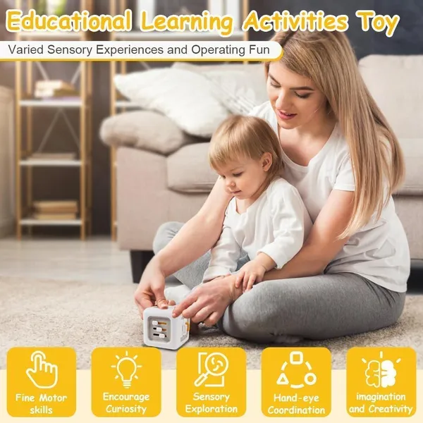 6_In_1_Activity_Cube_For_Toddlers_1_3_Years_Montessori_Busy_Cube_Sensory_Toy_With_Shape_Sorter_Bead_Maze_Gears_Learning_Activities_Educational_Fine_Motor_Skills_Toy_For_Boys_Girls