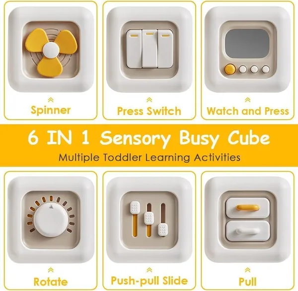 6_In_1_Activity_Cube_For_Toddlers_1_3_Years_Montessori_Busy_Cube_Sensory_Toy_With_Shape_Sorter_Bead_Maze_Gears_Learning_Activities_Educational_Fine_Motor_Skills_Toy_For_Boys_Girls
