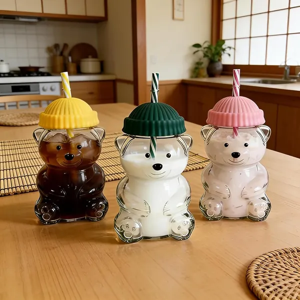 Cute_Bear_Cup_With_Lid_And_Straw_500ml_Reusable_Drinking_Tumbler_For_Coffee_Milk_Tea_Juice_Smoothies_Leak_Resistant_Portable_Bear_Shaped_Cup_For_Kids_Teens_And_Adults