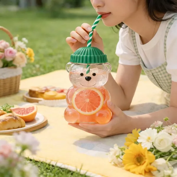 Cute_Bear_Cup_With_Lid_And_Straw_500ml_Reusable_Drinking_Tumbler_For_Coffee_Milk_Tea_Juice_Smoothies_Leak_Resistant_Portable_Bear_Shaped_Cup_For_Kids_Teens_And_Adults