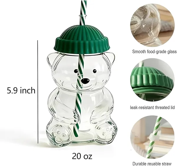 Cute_Bear_Cup_With_Lid_And_Straw_500ml_Reusable_Drinking_Tumbler_For_Coffee_Milk_Tea_Juice_Smoothies_Leak_Resistant_Portable_Bear_Shaped_Cup_For_Kids_Teens_And_Adults