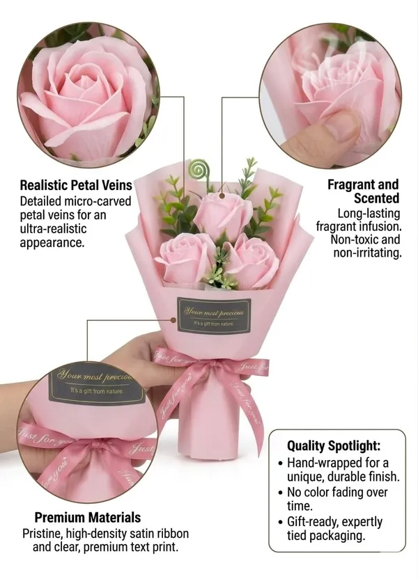 3_Heads_Artificial_Red_Rose_Bouquet_Soap_Flower_Petals_Valentine_Day_Gifts_For_Women_Best_Friend_Girlfriend_Birthday_Christmas_Valentine_S_Day_From_Daughter_Son_Husband_Pink