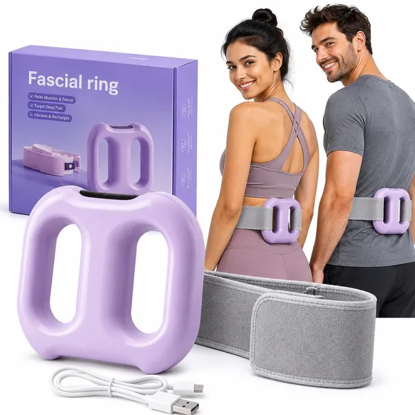 Electric_Percussion_Muscle_Fascial_Ring_Massager_With_Adjustable_Belt_Usb_Rechargeable_Full_Body_Vibration_Massager_For_Waist_Back_Shoulder_Legs_Arms_Portable_Hands_Free_Relaxation_Massage_Device