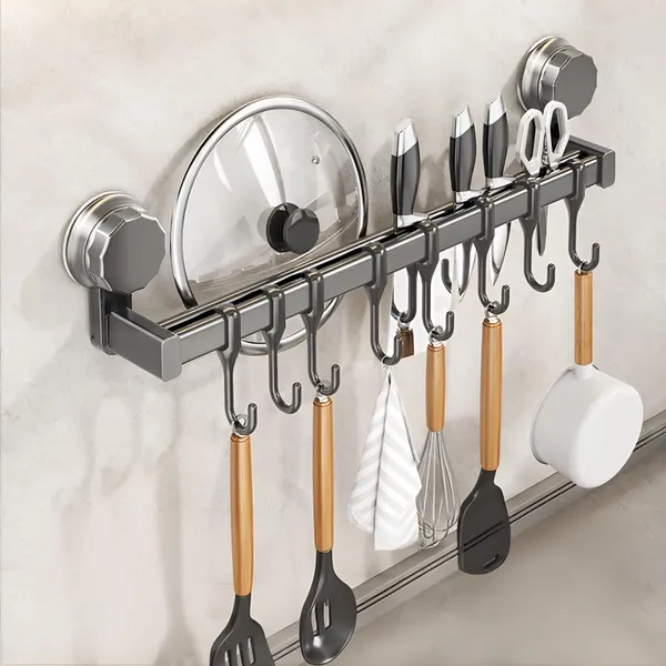 15_7_Inch_Carbon_Steel_Wall_Storage_Organizer_With_Strong_Suction_Cups_8_Hooks_No_Drill_Pot_Lid_Holder_Rack_For_Kitchen_Wall_Mounted_Utensil_Rust_Resistant_Space_Saving_Organizer