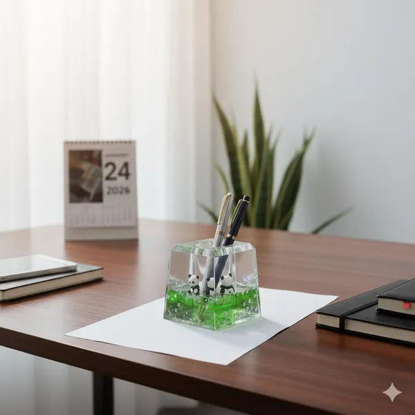Cute_Panda_Pen_Holder_Desk_Organizer_Crystal_Square_Liquid_Glitter_Pencil_Stand_Transparent_Desktop_Stationery_Organizer_Cum_Paperweight_With_Panda_Design_For_Study_Table_Office_Desk_Home_Decor