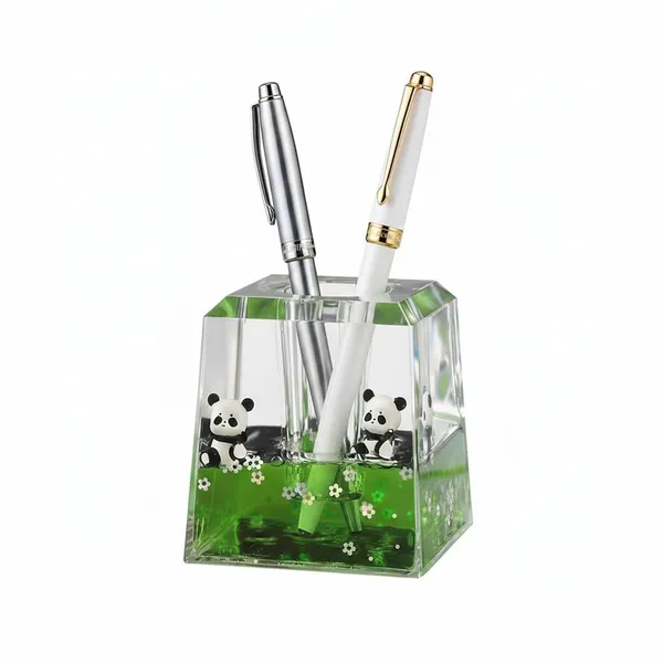 Cute_Panda_Pen_Holder_Desk_Organizer_Crystal_Square_Liquid_Glitter_Pencil_Stand_Transparent_Desktop_Stationery_Organizer_Cum_Paperweight_With_Panda_Design_For_Study_Table_Office_Desk_Home_Decor