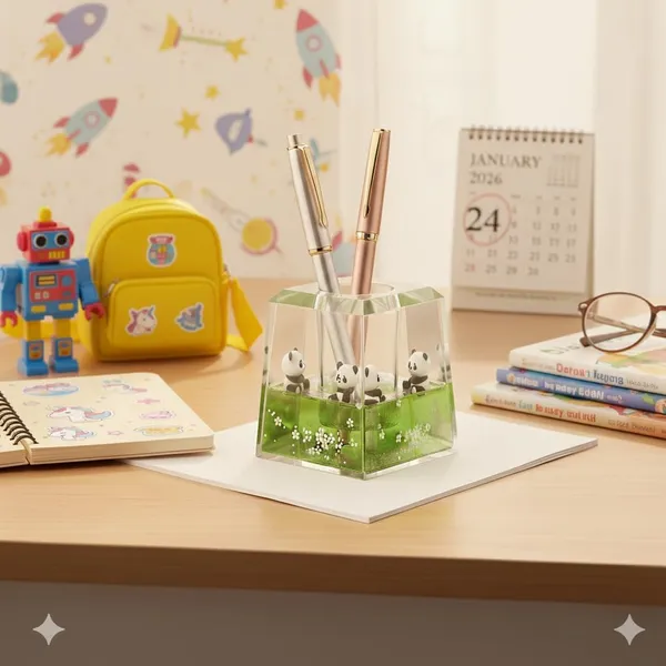 Cute_Panda_Pen_Holder_Desk_Organizer_Crystal_Square_Liquid_Glitter_Pencil_Stand_Transparent_Desktop_Stationery_Organizer_Cum_Paperweight_With_Panda_Design_For_Study_Table_Office_Desk_Home_Decor
