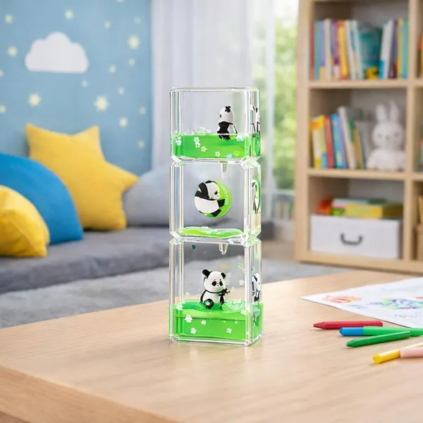 Liquid_Motion_Bubble_Timer_With_Panda_Design_Flowing_Oil_Drop_Sensory_Fidget_Toy_Clear_Acrylic_Gravity_Motion_Desk_Decoration_For_Kids_Adults_Relaxation_Display_For_Home_Office_Study_Table