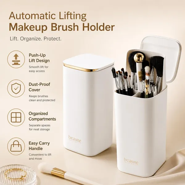 Automatic_Lifting_Makeup_Brush_Holder_With_Push_Up_Storage_Design_Dust_Cover_And_Carry_Handle_Cosmetic_Brush_Organizer_Case_For_Vanity_Table_Dressing_Room_And_Travel