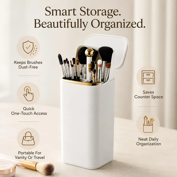 Automatic_Lifting_Makeup_Brush_Holder_With_Push_Up_Storage_Design_Dust_Cover_And_Carry_Handle_Cosmetic_Brush_Organizer_Case_For_Vanity_Table_Dressing_Room_And_Travel