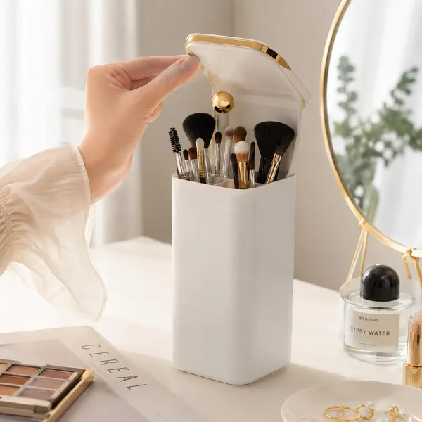 Automatic_Lifting_Makeup_Brush_Holder_With_Push_Up_Storage_Design_Dust_Cover_And_Carry_Handle_Cosmetic_Brush_Organizer_Case_For_Vanity_Table_Dressing_Room_And_Travel