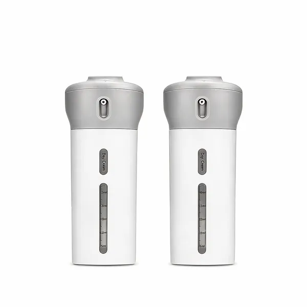 4_In_1_Leak_Proof_Travel_Toiletry_Bottle_Dispenser_Set_White_Gray___Pack_of_2