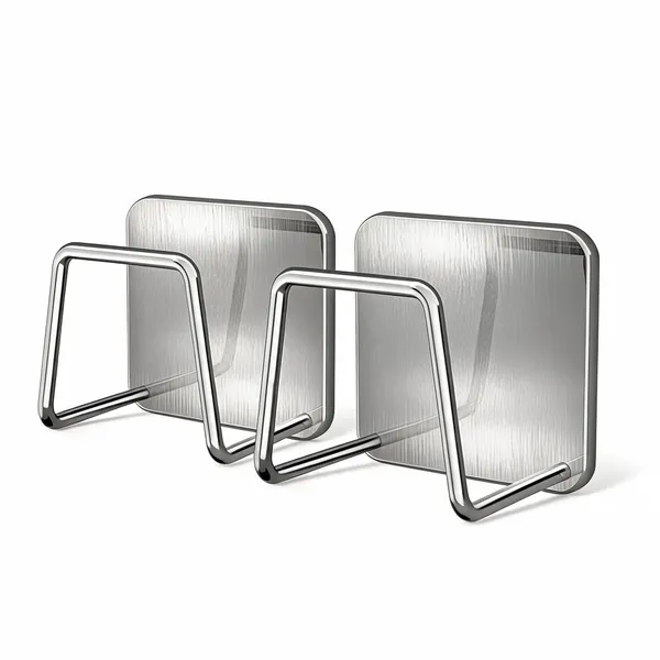 Sus304_Stainless_Steel_Self-Adhesive_Sink_Sponge_Holder_Rust_Proof_Silver_-_Pack_of_2