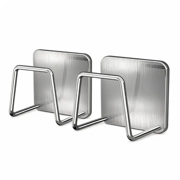 Sus304_Stainless_Steel_Self_Adhesive_Sink_Sponge_Holder_Rust_Proof_Silver___Pack_of_2