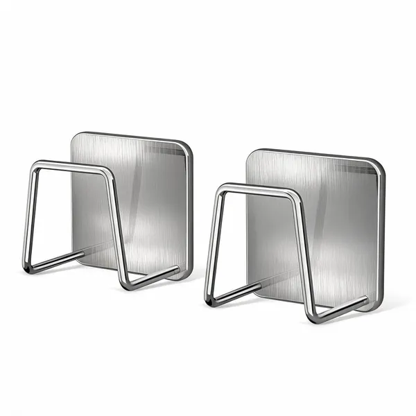 Sus304_Stainless_Steel_Self_Adhesive_Sink_Sponge_Holder_Rust_Proof_Silver___Pack_of_2