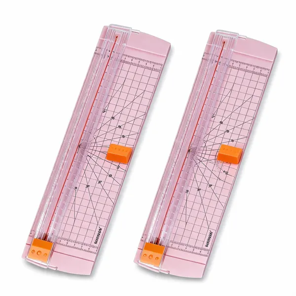 Rayson_A4_Pink_Paper_Trimmer_With_Security_Safeguard_12_Inch_-_Pack_of_2