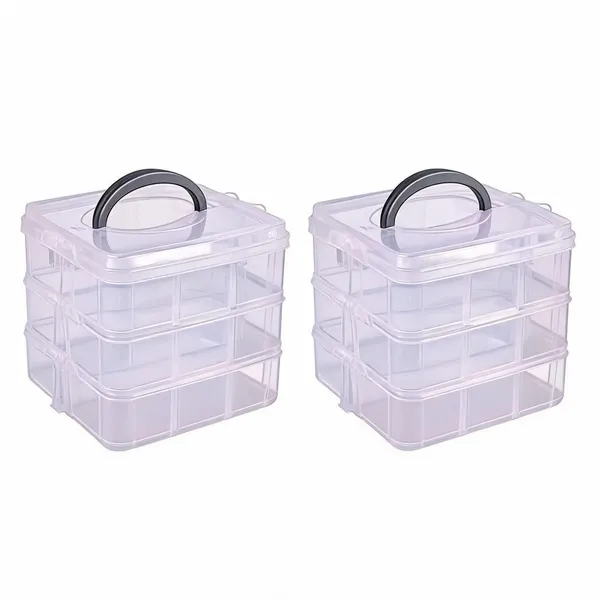 Transparent_Polypropylene_3-Layer_18-Grid_Stackable_Jewellery_Craft_Organizer_Box_-_Pack_of_2