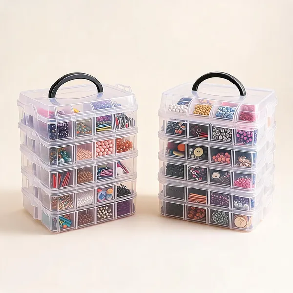 Transparent_Polypropylene_3-Layer_18-Grid_Stackable_Jewellery_Craft_Organizer_Box_-_Pack_of_2