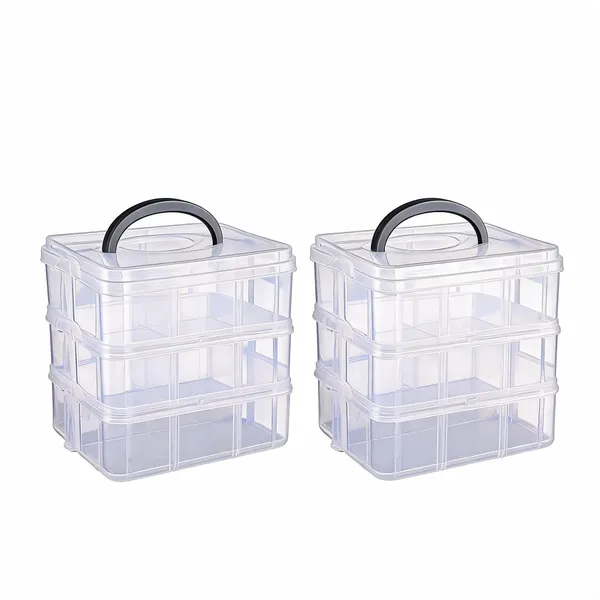 Transparent_Plastic_3_Layer_18_Grid_Jewellery_Craft_Organizer_Box_Removable_Dividers___Pack_of_2