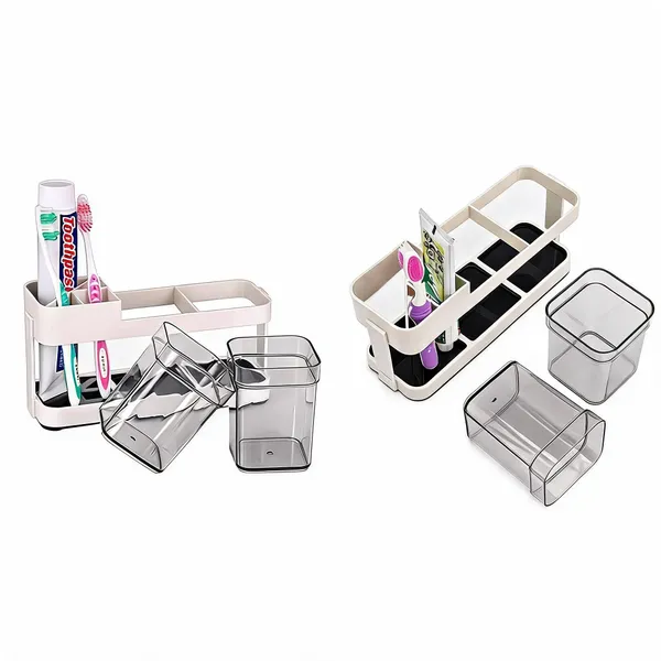 Plastic_4-Slot_Toothbrush_And_Toothpaste_Bathroom_Storage_Organizer_-_Pack_of_2