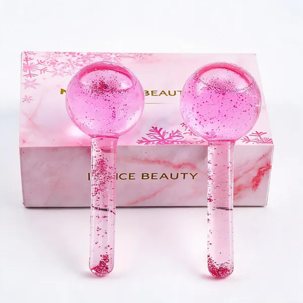 Fennec_Mart_Pink_Glass_Cooling_Ice_Globes_Facial_Roller_Set_2Pcs_-_Pack_of_2